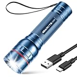 GEARLITE LED Taschenlampe Aufladbar, 2000 Lumen, 3 Modi, Zoombar, Lange Laufzeit, IP65 Wasserdicht, für Kinder, Camping, Angeln, Notfall, Outdoor - B