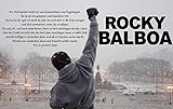 time4art Rocky Balboa BILD MIT ZITAT BOXEN SPORT Boxing English Print Canvas Colour Bild auf Keilrahmen Leinwand Giclee 120x80