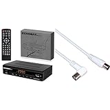 Kabelreceiver Kabel Receiver Receiver für digitales Kabelfernsehen 2990 Combo DVB-C HDTV,DVB-C / C2 & PremiumCord TV Koaxial Antennen Kabel 2m, 75 O