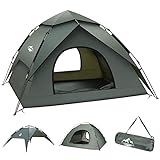 Camping Zelt, Familie Zelt Für S(2-3) / L(3-4) Personen Kuppelzelte Sonnenschutz Backpacking Wurfzelte Schnell Set-up für Camping (L(3-4 Personen))