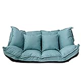 FAXIOAWA Sofa Sitz Stuhl 2-Sitzer Couch Sofa 2-Sitzer Bodensofa Liegendes Liegendes Bodensofa Bodensofa Schlafsofa Pact Niedriges Sofa, dunkelblau (Hellblau)