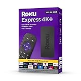 Roku Express 4K+ 2021 | Streaming Media Player HD/4K/HDR mit Smooth Wireless Streaming und Roku Voice Remote mit TV Controls, inkl. Premium HDMI® Kab