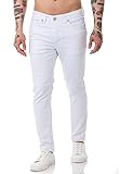 Redbridge Jeans für Herren Hose Slim Fit Denim Pants Basic Weiß W32 L32