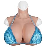 XSWL Riesige Brüste Silikonbrüste Brustplatte Gefälschte Titten Enhancer für Crossdresser Brustplatten Gefälschte Brüste Cosplay,Brown Color,H Cup