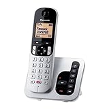 Panasonic KX-TGC260JTS Digitales schnurloses Telefon mit Telefonsekretariat, Freisprecheinrichtung, helles Display und unbeabsichtigte Anrufsp
