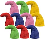 Alsino 10 Zwergenmützen Zwergenmütze für Erwachsene Wichtelmütze Zwerg Kostüm Karneval Elfenmütze Zwergen Zipfelmützen (10er Paket), B