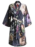 Essenza Satin-Kimono Fleur Größe l, Farbe Nightblue, L = 40, Nightb