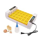 ZZenSmot 24-Eier-Geflügelbrutmaschine, Inkubatoren, mit automatischem Wender, Wendung und Temperaturregelung, für Truthahn-Hühner-Enten-Vogel-W