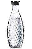 SodaStream 0,615L Glaskaraffe spülmaschinenfest mit fest schließendem Deckel für Wassersprudler wie Crystal oder Penguin, Kunststoff, Glask