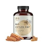 BIONUTRA® Ceylon Zimt Kapseln Bio (270 x 600 mg), hochdosiert, deutsche Herstellung, 4-Monatspackung, vegan, ohne Zusätze, kontrolliert biolog