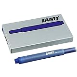 Lamy 1202077 T 10 Tinte 825 Tintenpatrone mit großem Tintenvorrat in der Farbe Blau (löschbar) für alle Lamy Patronenfüllhaltermodelle 5 Stück/ 1,25 ml 1er Pack