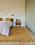 Carpet Studio Utah Hochflor Teppich Gelb, Teppich Wohnzimmer 115x170cm, Teppich Flauschig Schlafzimmer, Wohnzimmertepp