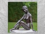 IDYL Bronze-Skulptur Nackte Frau | 29x20x29 cm | Klassische Bronze-Figur handgefertigt | Gartenskulptur oder Wohnbereich-Dekoration | Hochwertiges Kunsthandwerk | W
