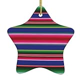 Striped Designs Premium Keramik Stern Ornament - Weihnachten Keramik Ornament für Fest- und Partydek