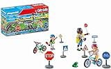 PLAYMOBIL City Life 71332 Fahrradparcours, Verkehrserziehung, Fahrrädern Verkehrszeichen und mehr, Spielzeug für Kinder ab 4 J