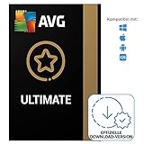 AVG Ultimate 2024 - Virenschutz-Paket mit AVG Secure VPN und AVG TuneUp zur Beschleunigung des PCs - für Windows, macOS, iOS und Android | 10 Gerät | 1 Jahr | PC/Mac | Aktivierungscode per E
