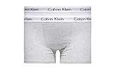 Calvin Klein Jungen 2er Pack Boxershorts Trunks Baumwolle mit Stretch, Mehrfarbig (White/Grey Heather), 12-14 J