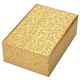 Geschenkpapier 3 Rollen, Motiv Brokat gold ornamentales Geschenkpapier in crème, auf Perlglanz veredeltem Fond. Für Hochzeiten, Geburtstage, Valentinstag. Edel und hochwertig