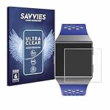 Savvies 6x Schutzfolie kompatibel mit Fitbit Ionic Displayschutz-Folie Ultra-Transp