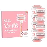 Gillette Venus Comfortglide Spa Breeze Rasierklingen Damen, 9 Ersatzklingen für Damenrasierer mit 3-fach Kling