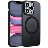 ORDA für iPhone 11 Pro Hülle 5.8 Zoll Kompatibel mit MagSafe,Magnetisch Handyhülle für iPhone 11 Pro Case Durchscheinende Matt Rückseite Dünn Stoßfest Schutzhülle Schw