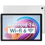 Freeski Tablet 10 Zoll, Android 14 Tablet PC, 8GB RAM+32GB ROM (1TB TF), Octa-Core 2.0 GHz, WiFi 6, Bluetooth 5.0, Widevine L1, 5MP+8MP, 5000mAh, GMS Zertifiziert, OTG, Type-C (Weiß)