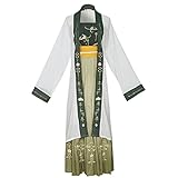 OZMDXKJ Chinesisches Hanfu-Kostüm, Blumenstickerei, altes traditionelles Performance-Outfit, S = 150–156 cm, Grü
