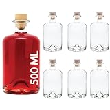 3,4,6 oder 10 x 500 ml leere Glasflaschen Apotheker-Flasche HGK Weinflasche Schnapsflasche Essig Öl Glasflaschen 0,5 Liter l Nr 1 von slkfactory (6 Stück)