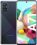 Samsung Galaxy A71 Smartphone 5G, Alle Träger (16.95cm (6.7 Zoll) 128 GB interner Speicher, 6 GB RAM, Dual SIM, Android 10 to 13) - Deutsche Version (128 GB mit 5G, Prism Crush Schwarz), SM-A715