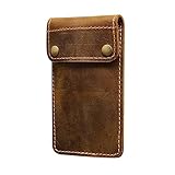 Holibanna Tragbare Uhrenaufbewahrungstasche Aus Vintage Wahnsinnsleder Uhrenbeutel Hellbraun Organizer Für Armbanduhren Und Smartw