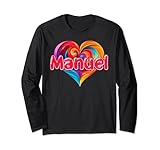 I Heart Love Manuel Vorname T-Shirt bunt benannt Lang