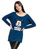 Nastrovje Potsdam Diisney Mickey & Minnie Mouse Mickey Mouse Damen Langarmshirt blau, Größe:L