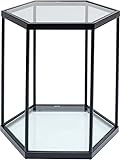Kare Comb Schwarz 55cm Beistelltische, Glas, 55x55x48