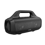 soundcore Motion Boom Bluetooth Lautsprecher von Anker, mit Titan Audiotreibern, BassUp Technologie, IPX7 Wasserschutz, 24h Akku, ideal für draußen, Garten, S