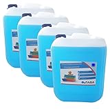 4 x 5 L Flüssigwaschmittel Konzentrat blau, frisch herb, gratis Ausgieß