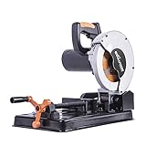 Evolution Kappsäge Rage 4 | Kapp-Zug-Gehrungssäge 1250 W | inkl. Ø 185 mm HM-Sägeblatt Multi-Material-Schneiden Holz, Aluminium, Stahl, Kunststoff | Querschnittkapazität 97 mm x 46 mm | 0-45˚ Gehrung