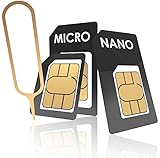 innoGadgets® Nano-SIM Adapter Set | Komplettes Adapter-Set für Nano-SIM auf Micro-SIM auf SIM | Inklusive SIM-Öffner-Nadel | Für alle Geräte geeig