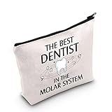 POFULL Zahnarztgeschenk Zahnarzt-Geschenk Der beste Zahnarzt in der Molar System Kosmetiktasche, Die beste Dentis-T