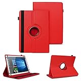 NAUC Universal Tasche Schutz Hülle Tablet Schutzhülle Tab Case Cover Bag Etui 10 Zoll, Farben:Rot, Tablet Modell für:Acer Aspire Switch 10
