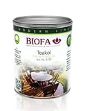 BIOFA Bambus- Rattan u.Teaköl Natur für Gartenmöbel Wetterschutzöl Öl aus natürlichen Rohstoffen - Außenbereich (1L)
