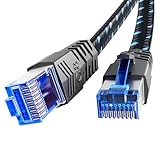 Ercielook lan kabel CAT8 Hochgeschwindigkeits - 0,5m 1m 2m 3m Netzwerkkabelür für den Außen- und Innenbereich, 40 Gbit/s geflochtener Patchkabel mit RJ45-Stecker für Router/Gaming/M