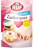 RUF Zuckerguss fertig, ohne Anrühren sofort einsetzbar, Glasur für Plätzchen & Kuchen, als Basis Zucker-Glasur oder zum Einfärben & Aromatisieren, 1 x 150g