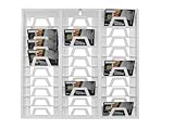 SCM PC-Card GmbH Kartenhalter/Wandhalter für 30 Mitarbeiterkarten Weiss - ideal für Zeiterfassung/Timerecording/für Büroräume, Werkstatt, F