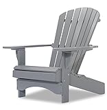 Original Dream-Chairs since 2007 Adirondack Stuhl Comfort“ de Luxe in grau aus Holz Gartensessel mit ergonomischer Rückenlehne Gartenstuhl für Balkon, Garten maximale Belastung 170 kg