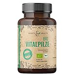 Bio Vitalpilze Mix – 120 Kapseln – 7 Vitalpilze – Reishi – Chaga – Shiitake – Maitake – Lions Mane – Cordyceps Militaris – White Fungus – Mushroom Complex – Vegan – Laborgeprüft – Deutsche Produk