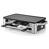 WMF Lono Raclette Grill mit Pfännchen und Schiebern, Raclette 8 Personen, 1500 W,