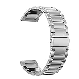 Armbänder Kompatibel mit Amazfit Stratos 3 Armband, 22mm Edelstahl Ersatzarmband Metall Uhrenarmband Business Bands für Amazfit Stratos 3 Smart Watch (Silber)