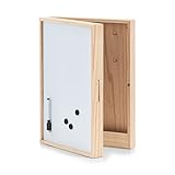 Zeller 15142 Schlüssel-/Memo-Box mit Whiteboard, Holz Schlüsselkasten, Holz, Weiß, 42 x 30 x 8