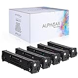 Alphafax 5 Toner kompatibel mit HP Laserjet Pro 200 Color MFP M276nw M276n M251n M251nw kompatibel mit HP CF210X CF211A CF212A CF213A - Schwarz je 2.400 Seiten, Color je 1.800 S