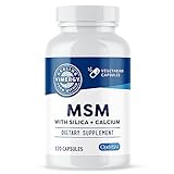 Vimergy MSM 500 mg Kapseln – MSM Kapseln mit Kalzium und Kieselsäure - Vegane Kapsel ohne Gelstoffe – Gentechnik- und Glutenfrei, keine Gelatine, Koscher (120 Stück)